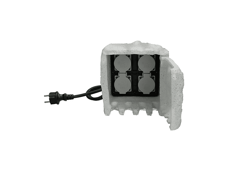 ENERLITES 4-fach Steckdosen-Wandplatte – 12,4x21,8 Cm, Polycarbonat, UL-zertifiziert, Weiß