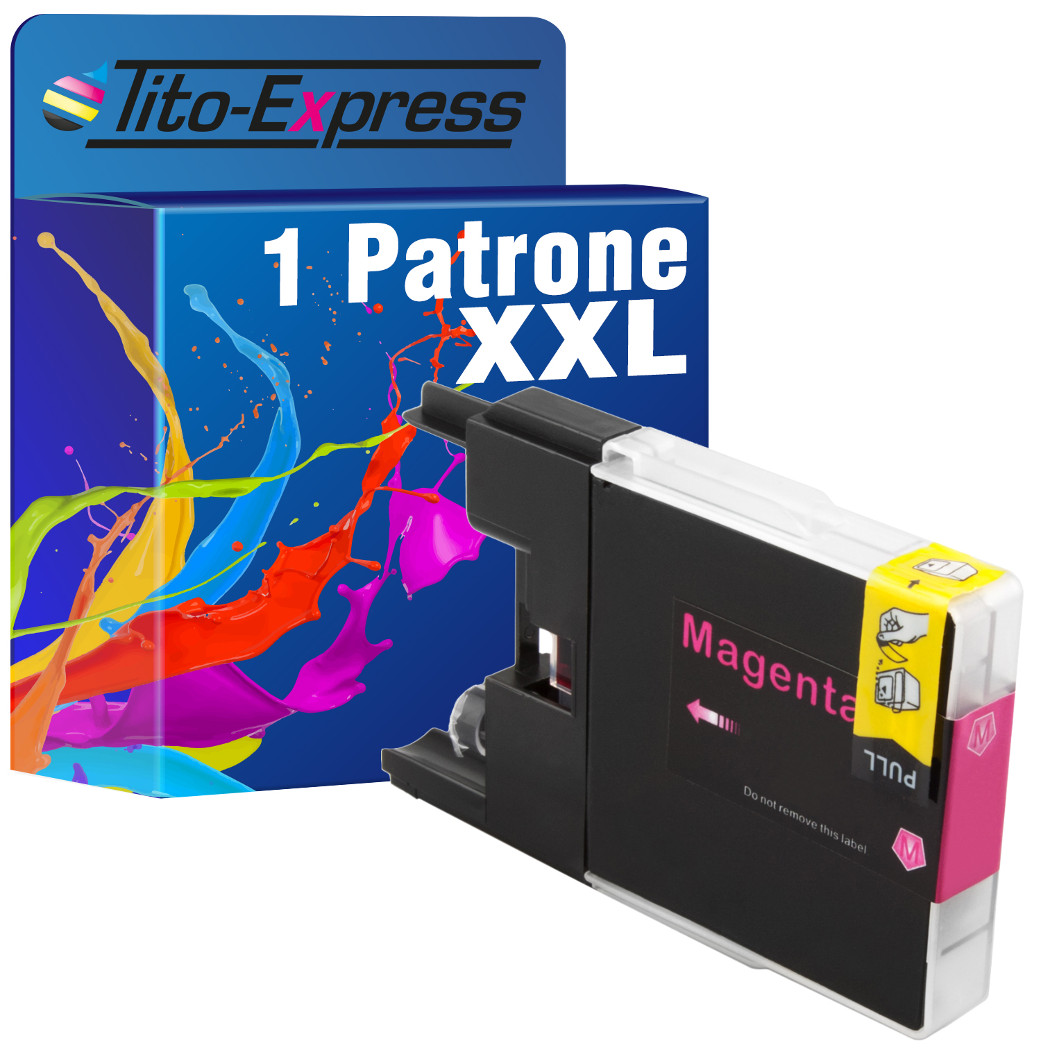 (LC1280) Brother magenta Patrone TITO-EXPRESS LC-1280 1 Tintenpatrone ersetzt PLATINUMSERIE