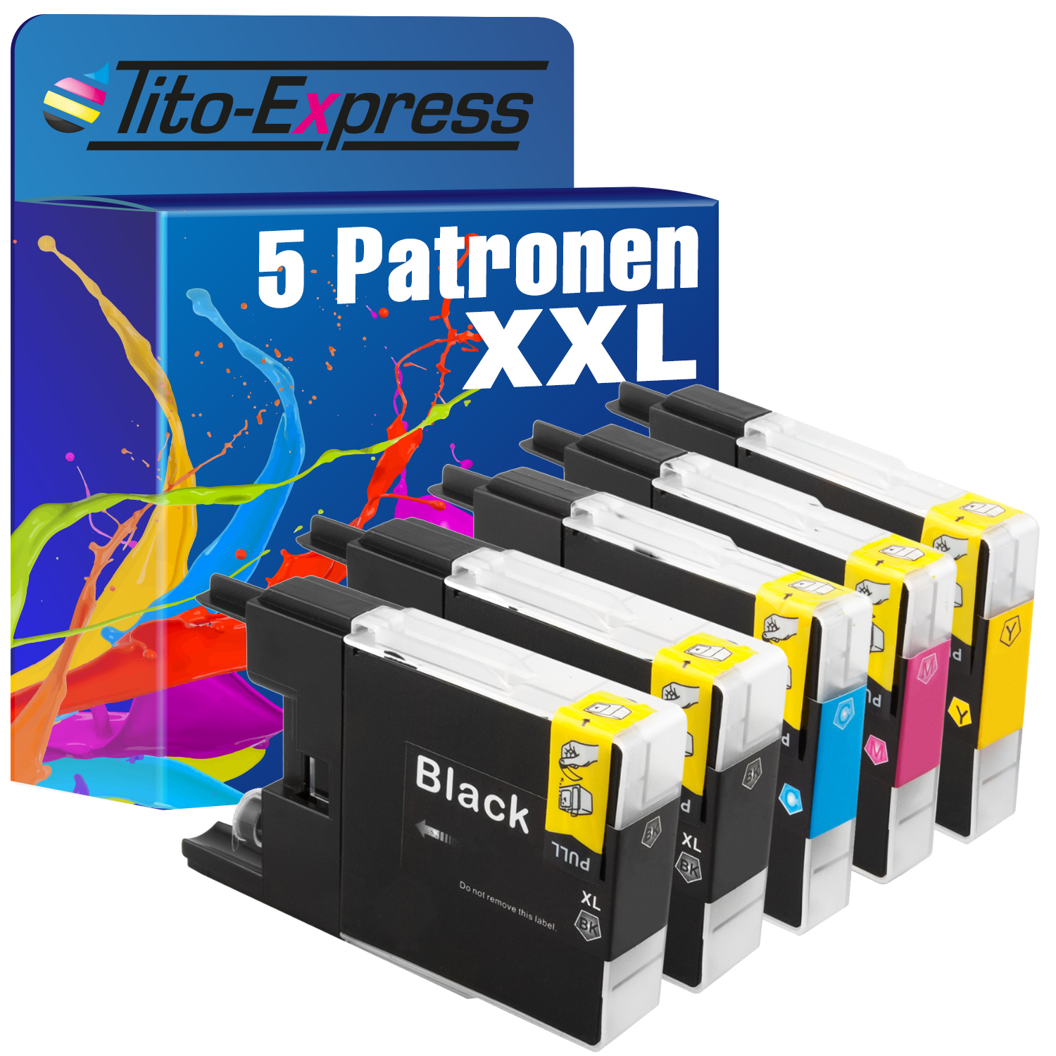 Tintenpatrone black, LC-1240 PLATINUMSERIE cyan, yellow 5er magenta, TITO-EXPRESS Brother Set ersetzt (LC1240)