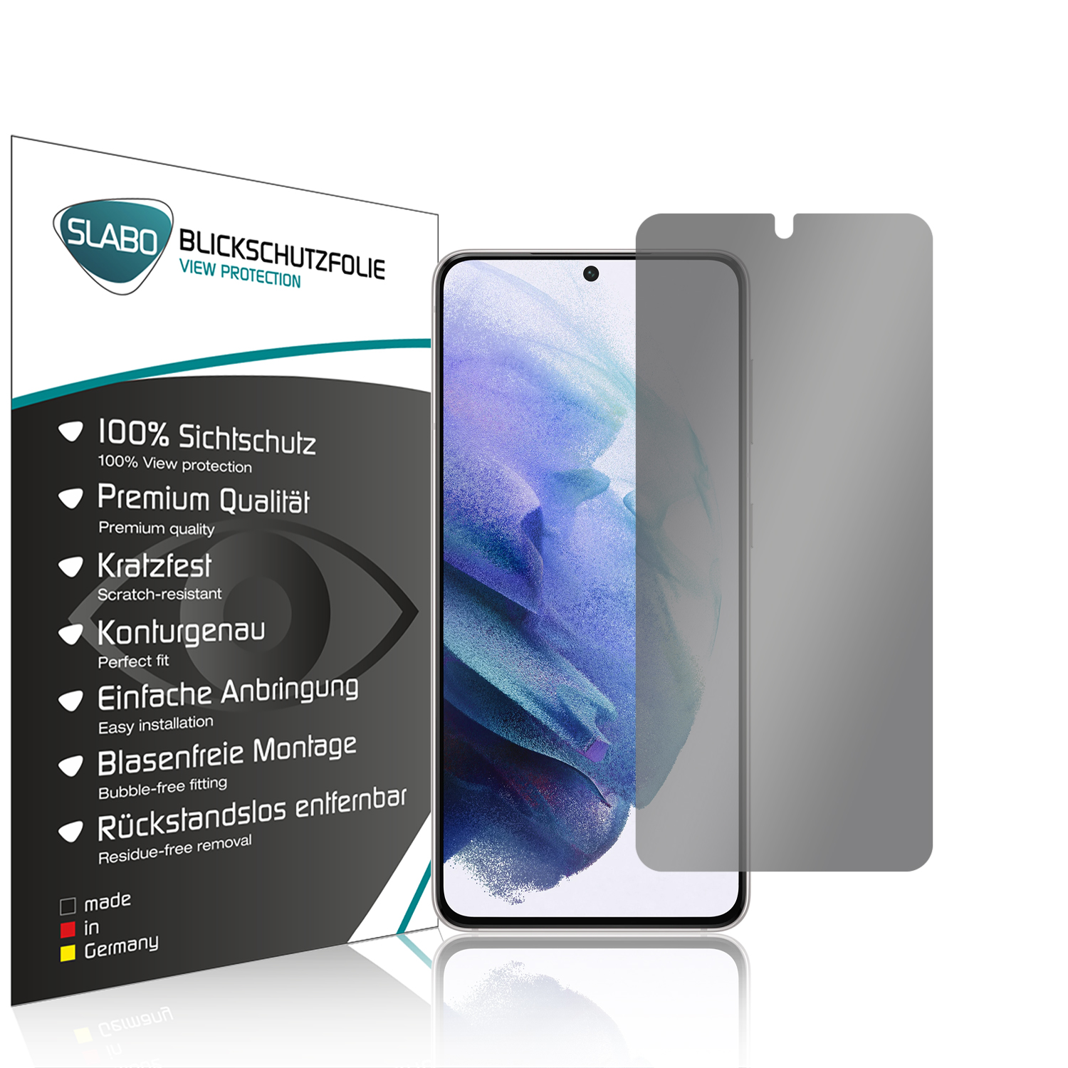 Sichtschutz S21 Blickschutzfolie SLABO 4-Way (5G)) Displayschutz(für Galaxy 360° Samsung