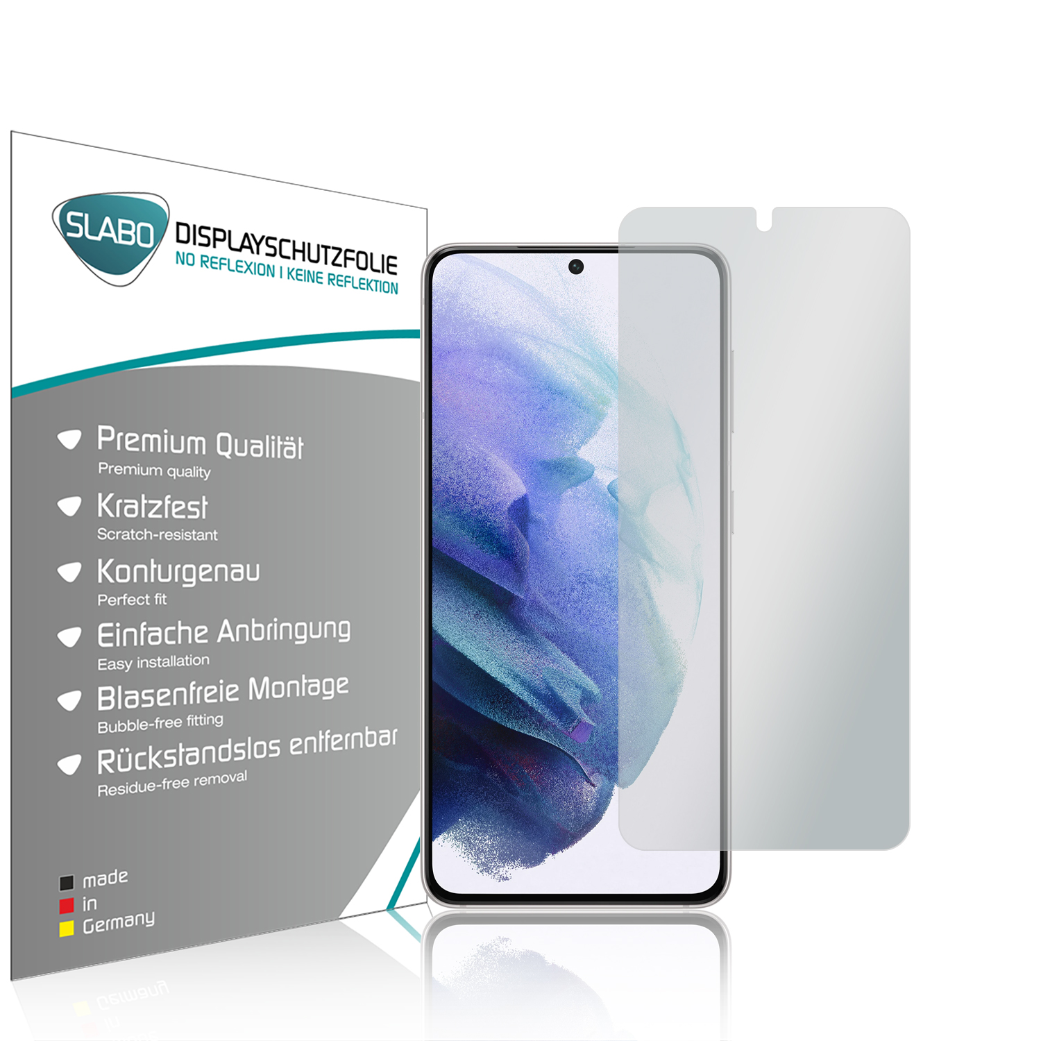 SLABO 4 x Galaxy Displayschutz(für Samsung S21 Displayschutzfolie \