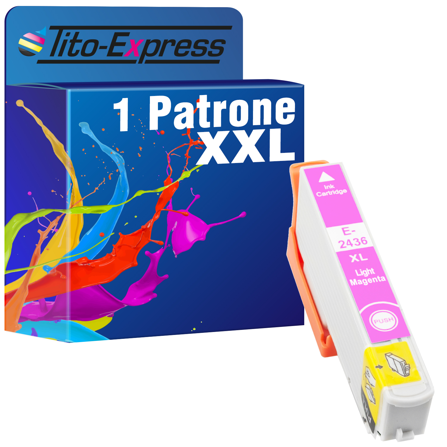 TITO-EXPRESS PLATINUMSERIE 1 Patrone 24XL 13 T Tintenpatrone light (C magenta 24314010) ersetzt