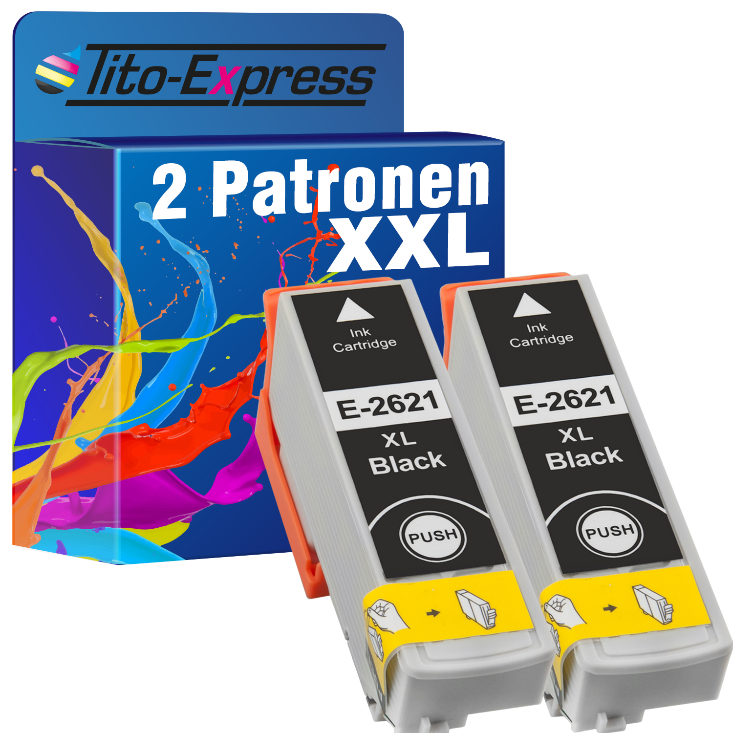 Tintenpatrone 26364010) 2er 13 black (C T TITO-EXPRESS Set 26XL ersetzt PLATINUMSERIE