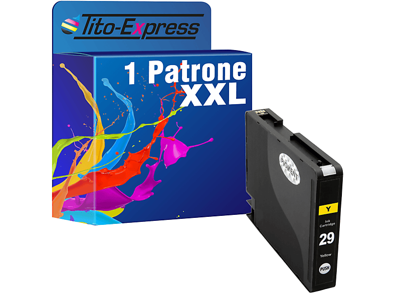 TITO-EXPRESS PLATINUMSERIE 1 Patrone ersetzt Canon PGI-29XL Tintenpatrone yellow (4875 B 001)