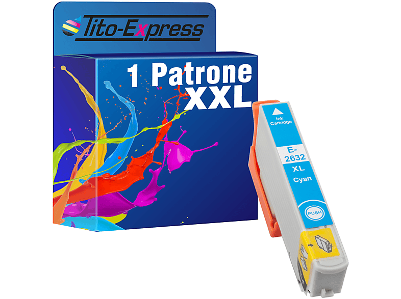 26364010) 26XL Tintenpatrone TITO-EXPRESS (C 1 13 T cyan PLATINUMSERIE ersetzt Patrone