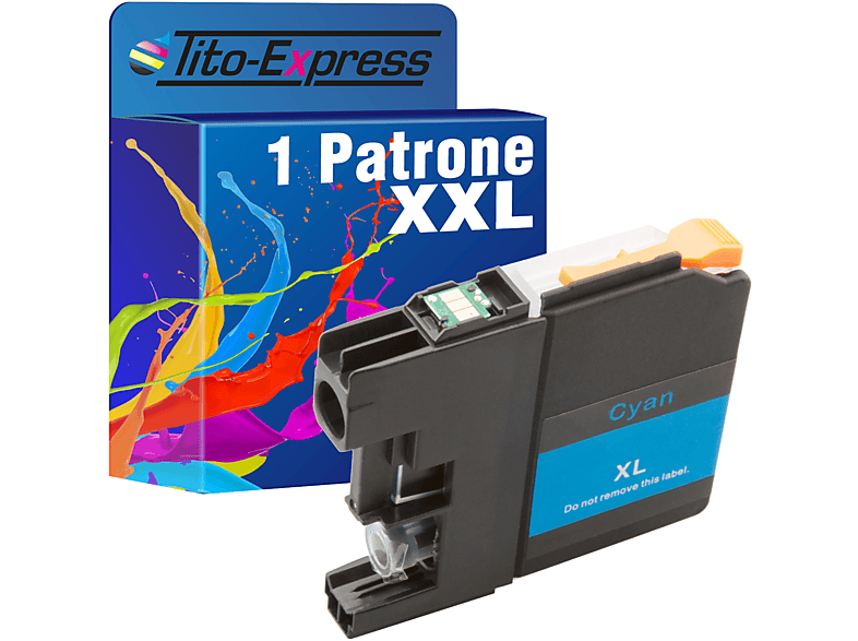 TITO-EXPRESS PLATINUMSERIE 1 cyan ersetzt Patrone (LC22E) Tintenpatrone LC-22E Brother