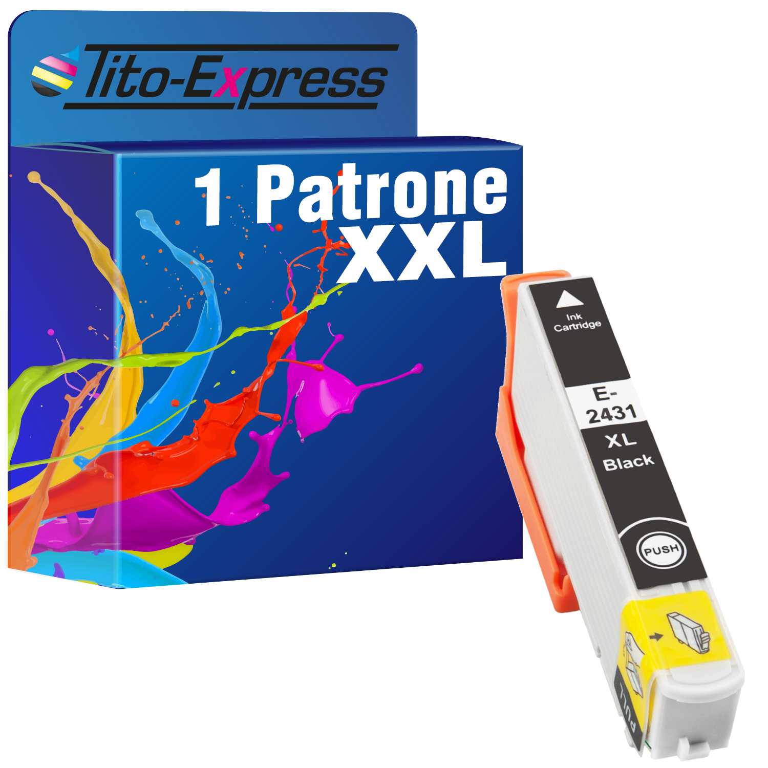 (C TITO-EXPRESS Patrone 24XL 24314010) black T 13 PLATINUMSERIE Tintenpatrone ersetzt 1