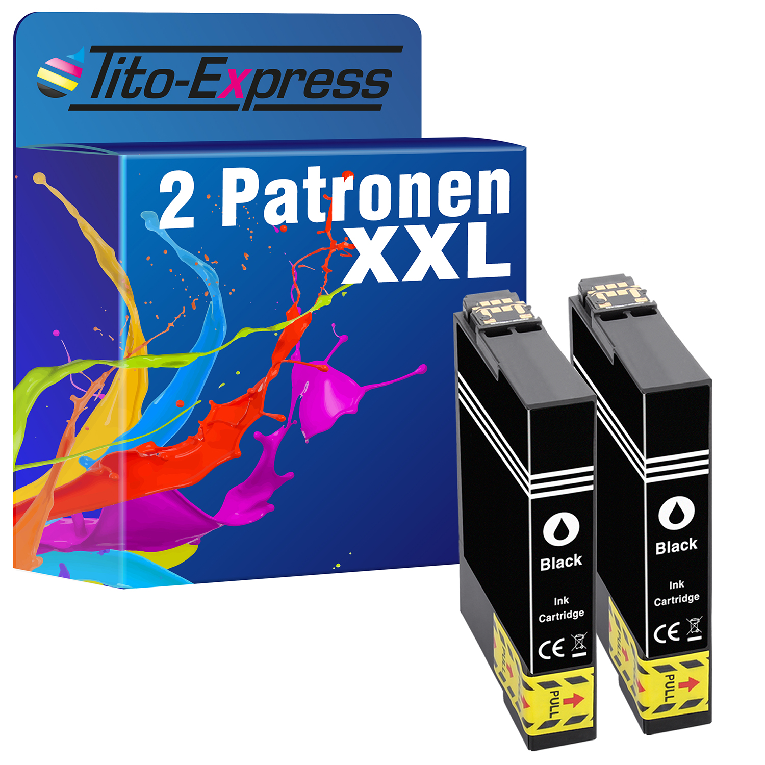 TITO-EXPRESS PLATINUMSERIE 2er Set ersetzt (C13T06114010) T0611 black Epson Tintenpatrone