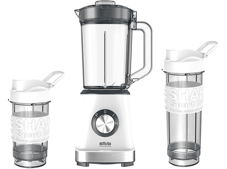 SILVA-HOMELINE SM 2500 Standmixer Weiß, 1.2 Watt, Anthrazit l) (500