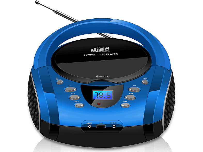 CYBERLUX CL710 Tragbarer CDPlayer Boombox CD/CDR USB CD