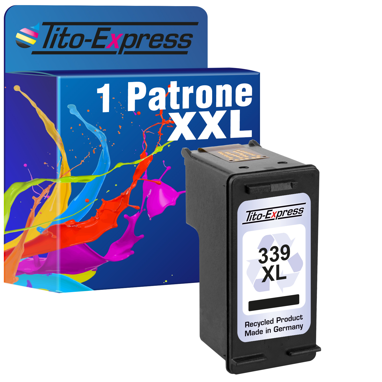 Black Tintenpatrone XL 1 (C9504EE) ersetzt HP PLATINUMSERIE TITO-EXPRESS 339 Patrone