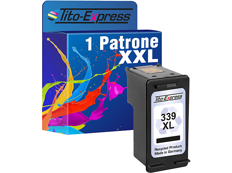 (C9504EE) 1 Patrone TITO-EXPRESS 339 XL ersetzt Black HP Tintenpatrone PLATINUMSERIE
