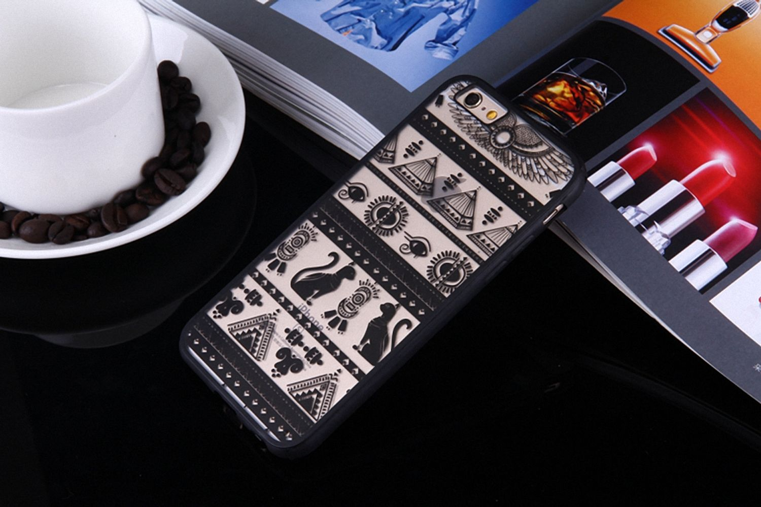 Edge, DESIGN Backcover, Samsung, Galaxy S6 Schutzhülle, KÖNIG Schwarz