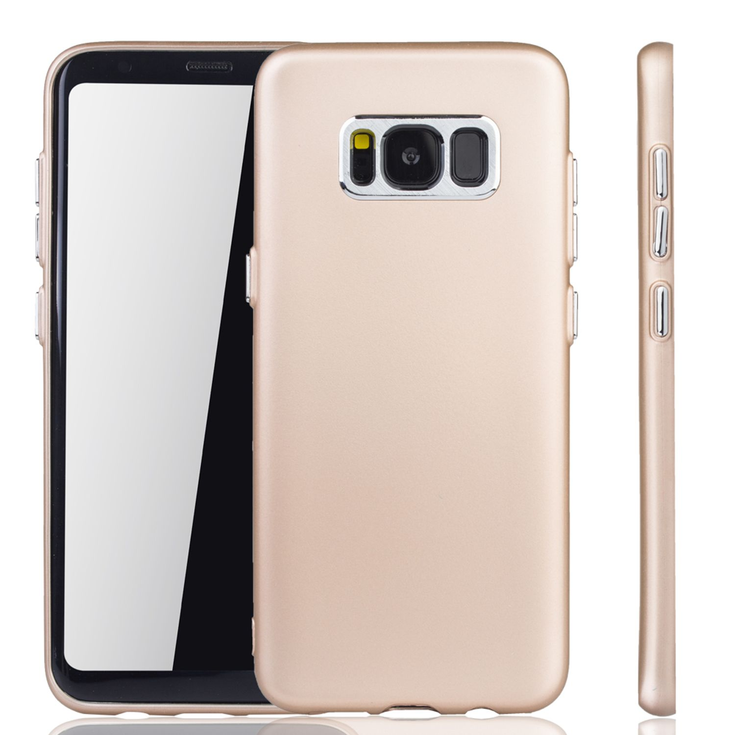 KÖNIG DESIGN Schutzhülle, Backcover, S8 Plus, Galaxy Gold Samsung