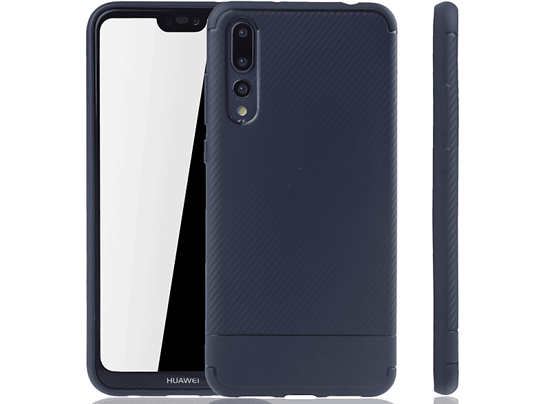 KÖNIG DESIGN Schutzhülle, Backcover, Huawei, Pro, P20 Blau