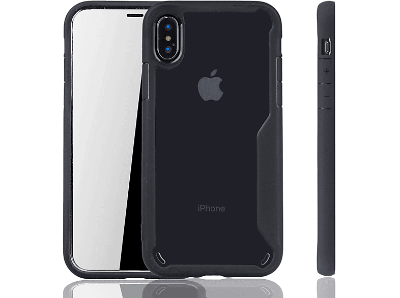 KÖNIG DESIGN Schutzhülle, Backcover, Apple, Schwarz XS, iPhone X 