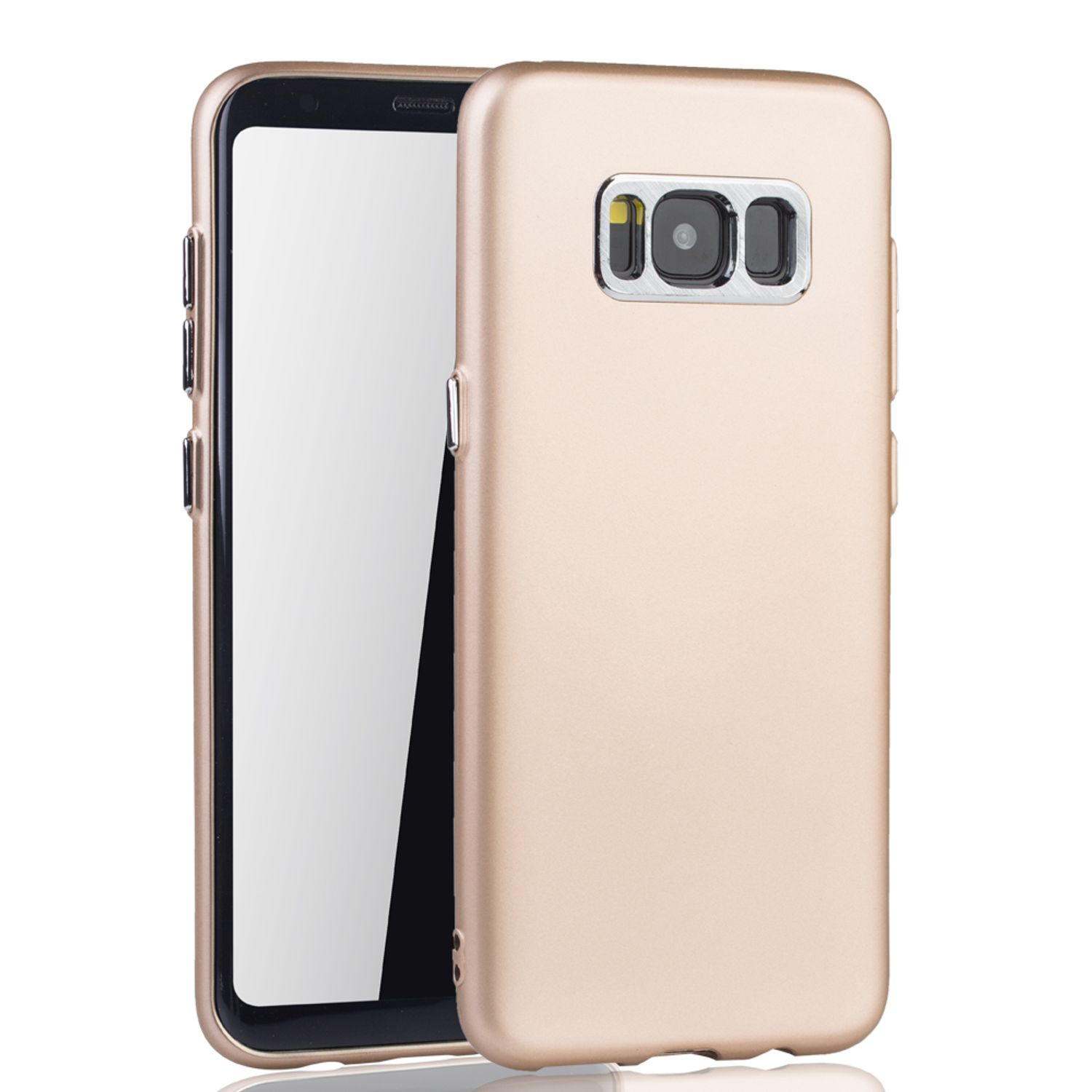 KÖNIG DESIGN Schutzhülle, Backcover, S8 Plus, Galaxy Gold Samsung