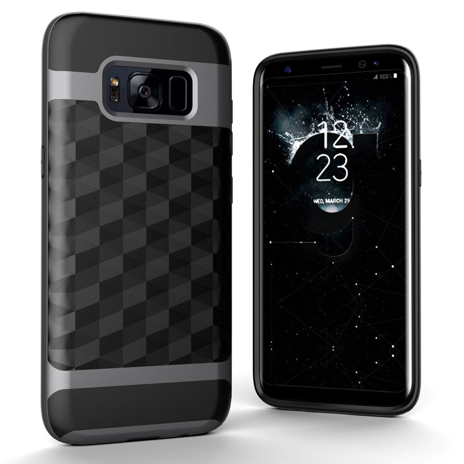 Samsung, Galaxy S7, Schutzhülle, DESIGN Backcover, Grau KÖNIG
