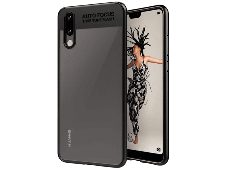 KÖNIG DESIGN Schutzhülle, Backcover, Huawei, P20 Lite, Schwarz