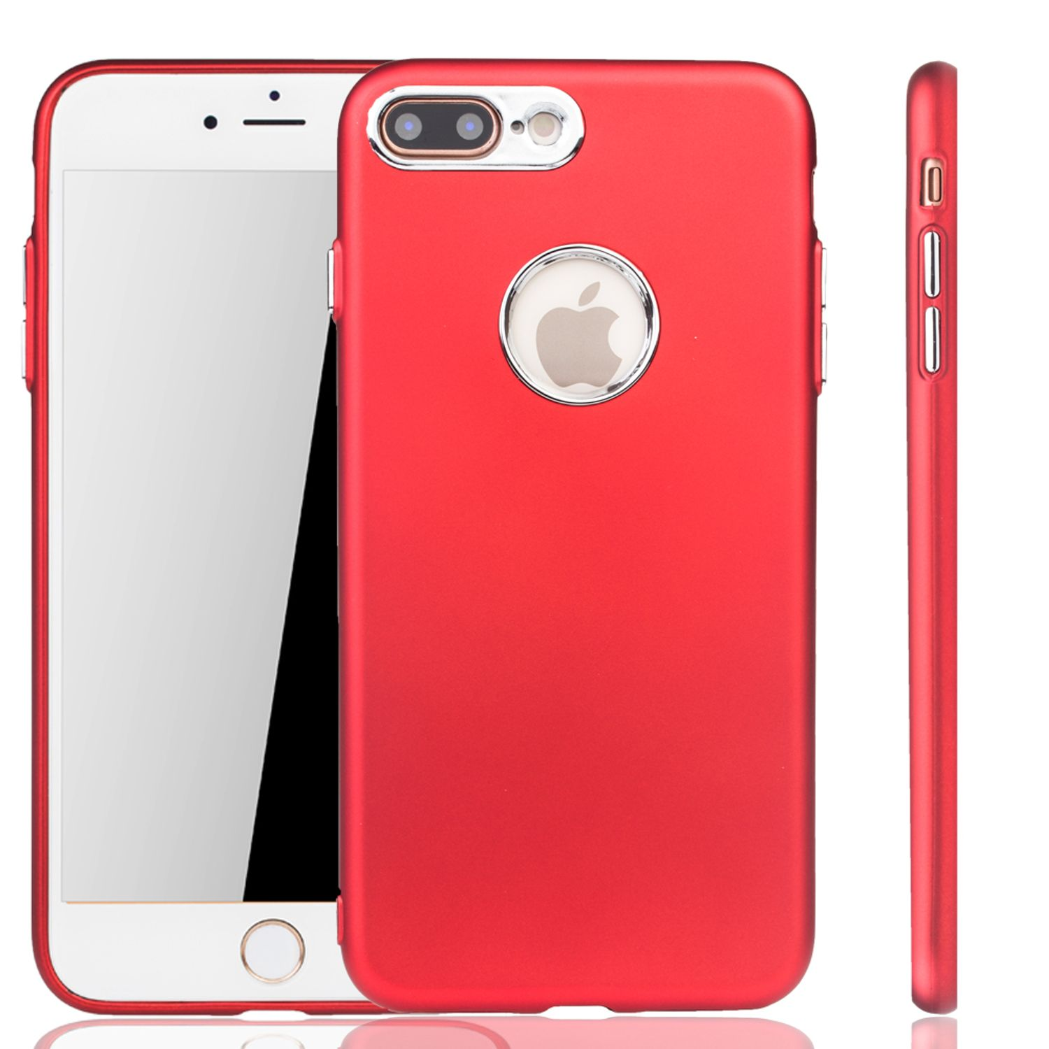 Rot KÖNIG Schutzhülle, Backcover, 7 8 Apple, DESIGN Plus, / iPhone Plus