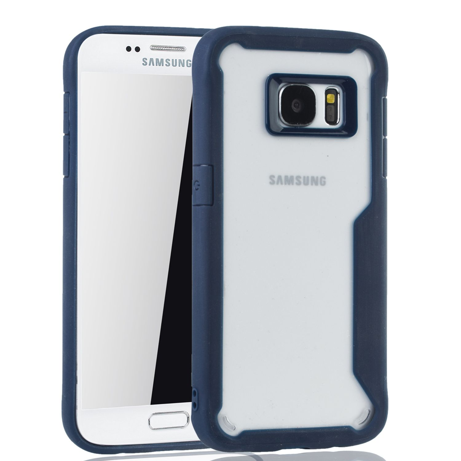 Backcover, KÖNIG DESIGN Schutzhülle, Blau Galaxy S7, Samsung,