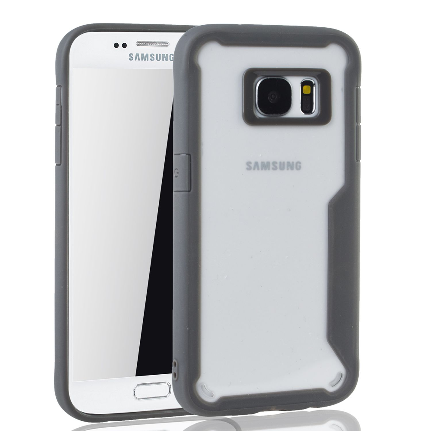 Schutzhülle, DESIGN Galaxy Backcover, S7, KÖNIG Grau Samsung,