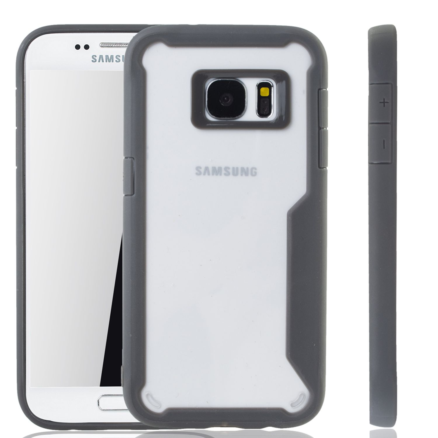 Schutzhülle, DESIGN Galaxy Backcover, S7, KÖNIG Grau Samsung,