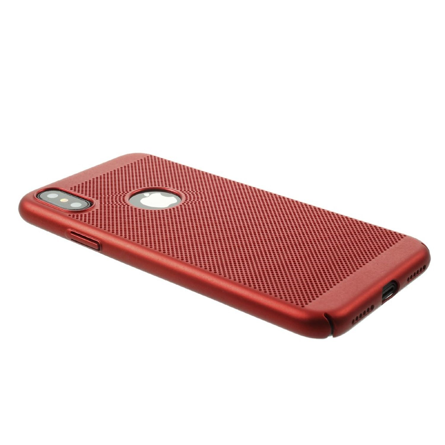 KÖNIG DESIGN X Rot iPhone Backcover, Apple, XS, / Schutzhülle