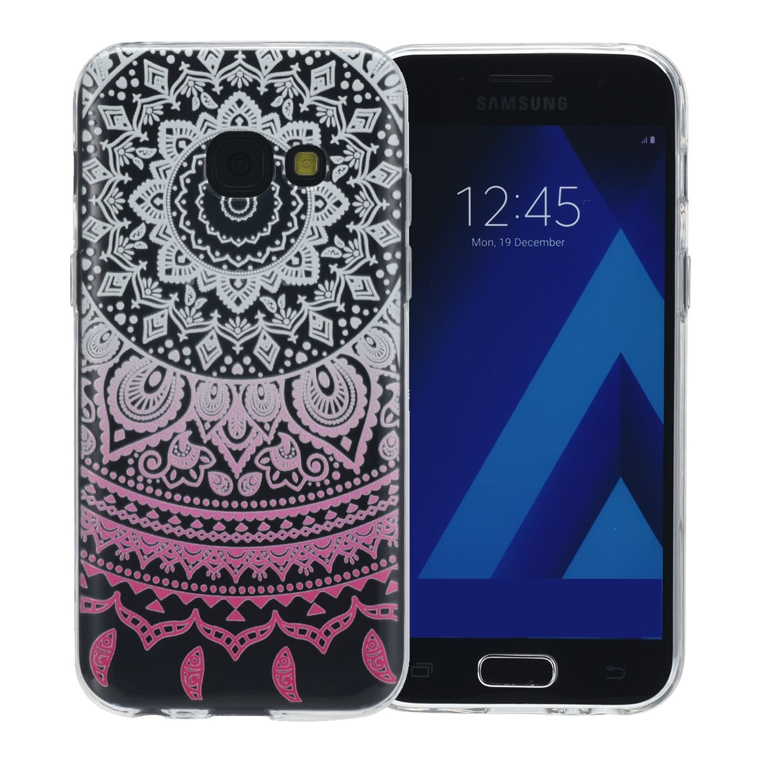 KÖNIG DESIGN Schutzhülle, Weiß Samsung, Backcover, A8 Galaxy (2018)