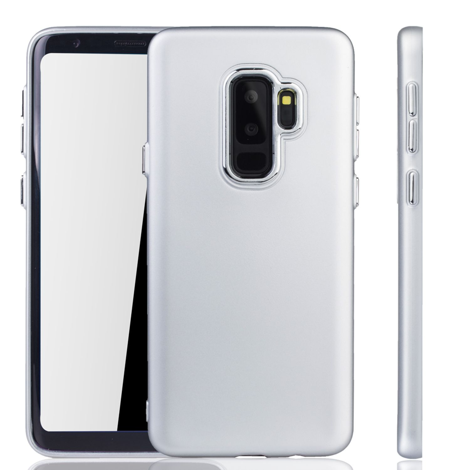 KÖNIG DESIGN Schutzhülle, Backcover, Samsung, S9 Plus, Silber Galaxy