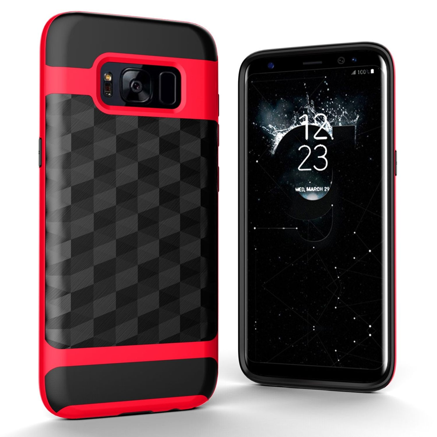 S8, Samsung, Schutzhülle, KÖNIG DESIGN Galaxy Rot Backcover,