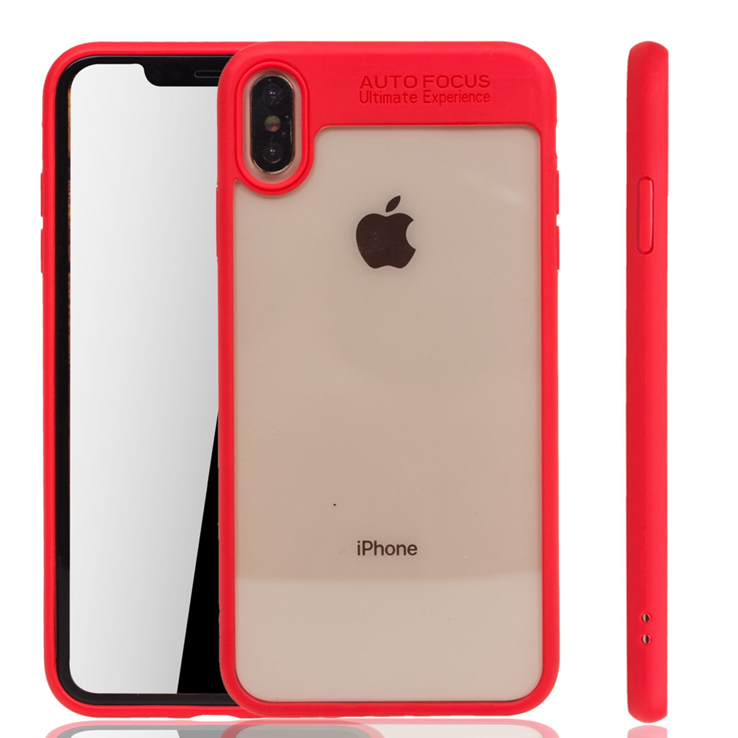 Schutzhülle, Rot Apple, iPhone XR, DESIGN KÖNIG Backcover,