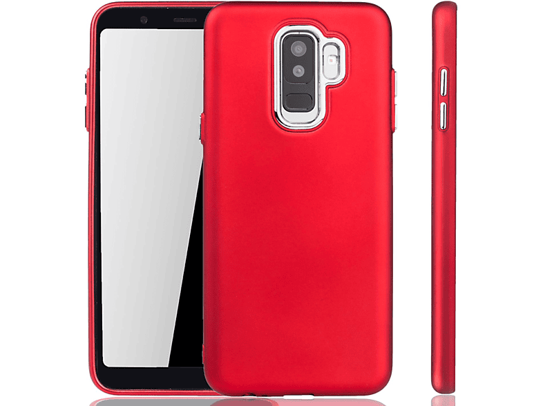 KÖNIG DESIGN Schutzhülle, Backcover, Samsung, A6 Rot Galaxy Plus (2018)