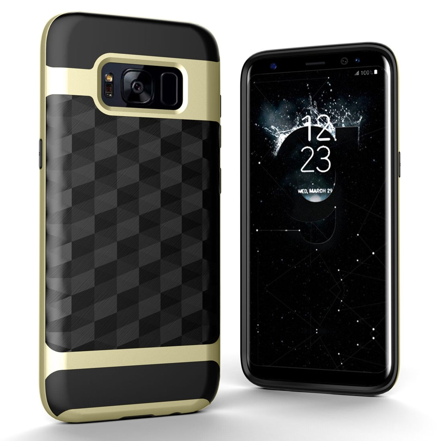 S8 KÖNIG Plus, Samsung, DESIGN Backcover, Schutzhülle, Gold Galaxy
