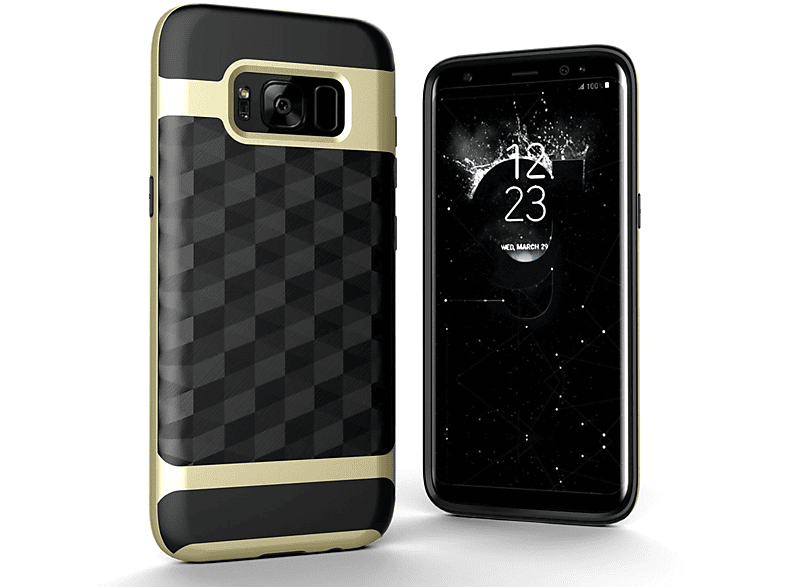 KÖNIG DESIGN S8 Gold Samsung, Plus, Backcover, Galaxy Schutzhülle