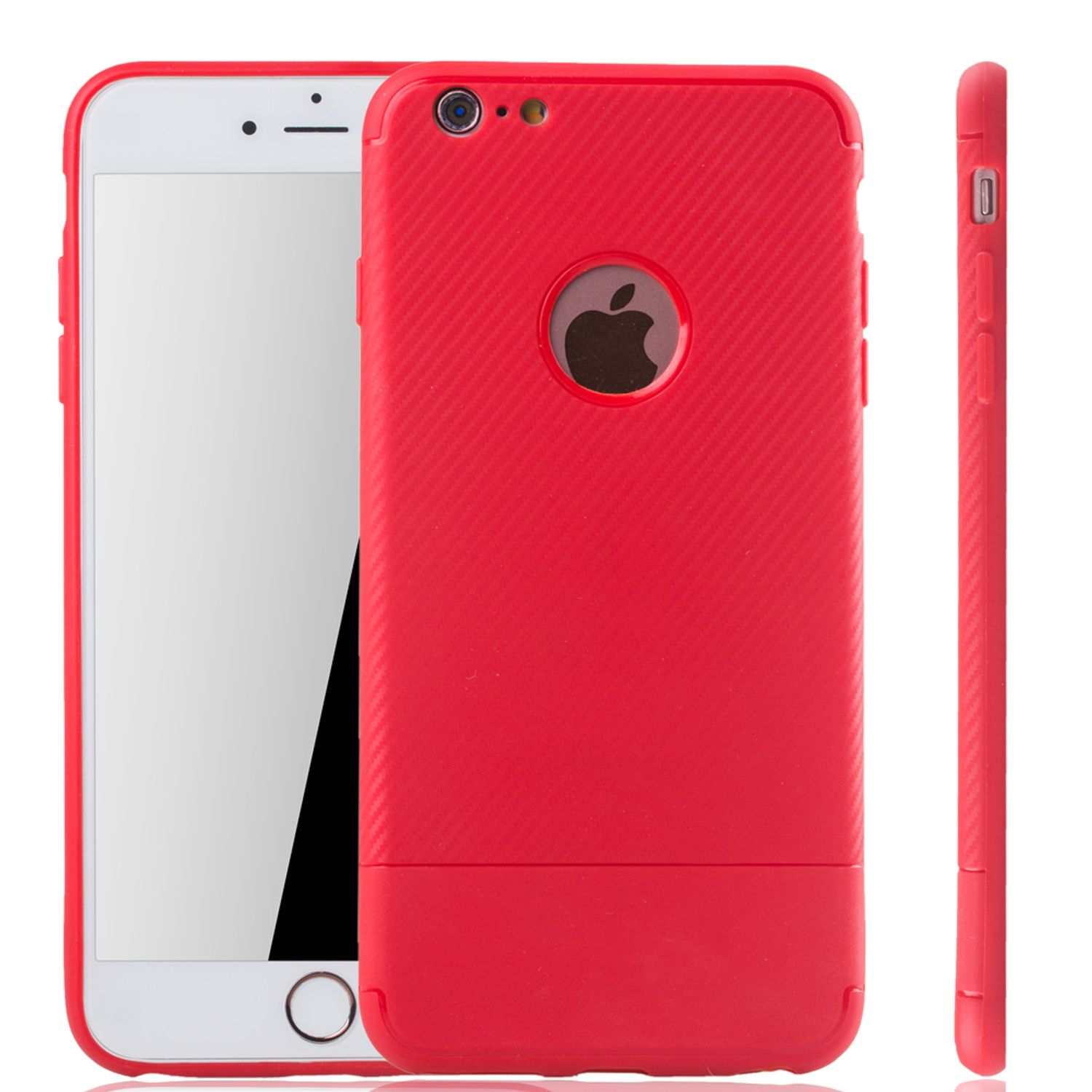 KÖNIG DESIGN Schutzhülle, Backcover, Apple, Plus Rot 6s Plus, 6 IPhone 