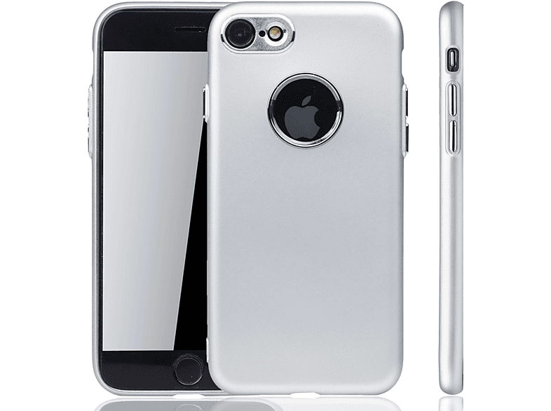 SE 8 2020, Backcover, / Apple, / KÖNIG DESIGN Schutzhülle, Silber IPhone 7