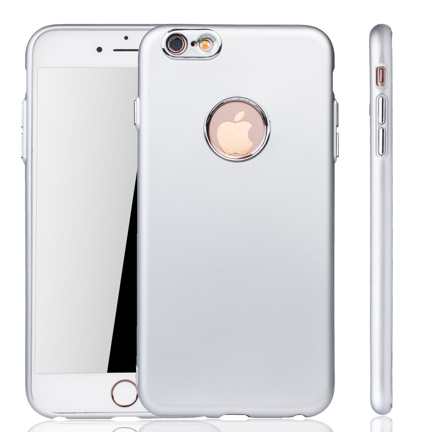 KÖNIG DESIGN Apple, Backcover, IPhone Plus, / 6s Plus Silber 6 Schutzhülle