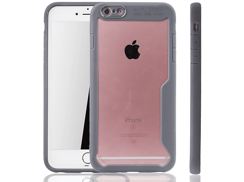 Backcover, Plus, Apple, 6 Schutzhülle, / Grau DESIGN Plus 6s IPhone KÖNIG