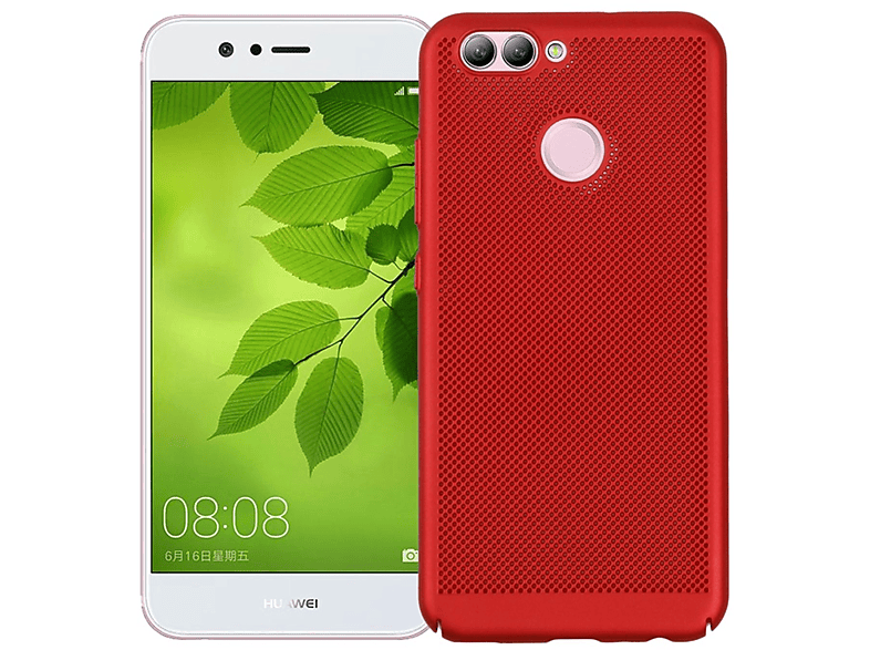 KÖNIG DESIGN Schutzhülle, Backcover, Huawei, Nova 2 Plus, Rot | Backcover