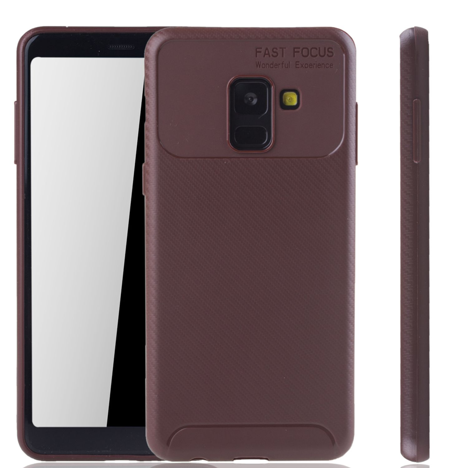 Schutzhülle, KÖNIG DESIGN Backcover, Braun Plus Galaxy Samsung, (2018), A8