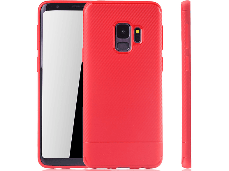 KÖNIG DESIGN Schutzhülle, Backcover, Samsung, Galaxy S9, Rot