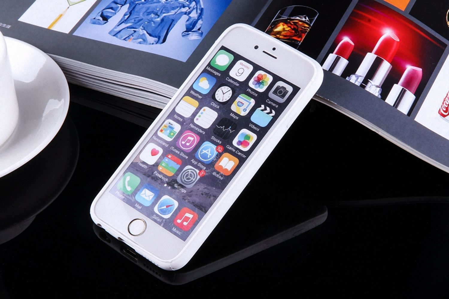 Handyhülle, DESIGN Weiß Apple, 6s, 6 iPhone KÖNIG / Backcover,