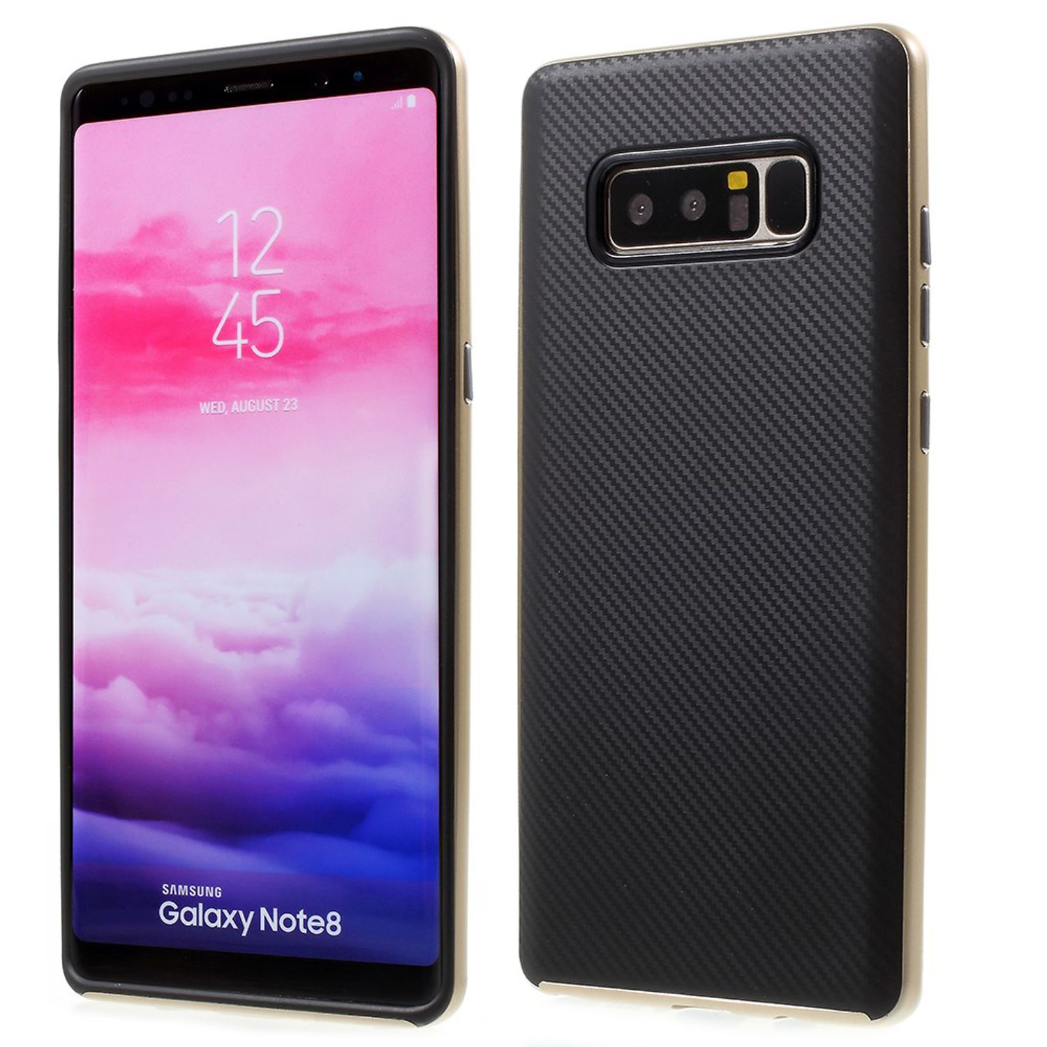 Schutzhülle, Samsung, J7 KÖNIG Galaxy (2017), DESIGN Gold Backcover,