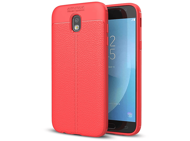 J7 Galaxy Samsung, Schutzhülle, Rot (2017), KÖNIG DESIGN Backcover,
