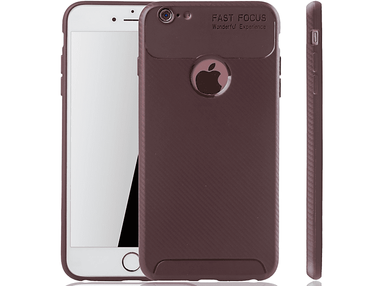 KÖNIG Apple, Braun / 6 Plus, Plus Schutzhülle, IPhone Backcover, DESIGN 6s