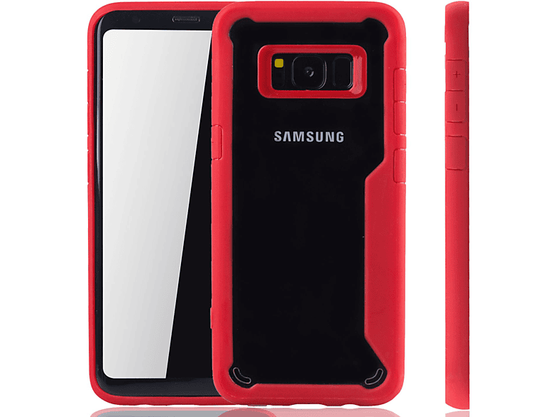 KÖNIG DESIGN Rot Backcover, Galaxy Schutzhülle, S8, Samsung