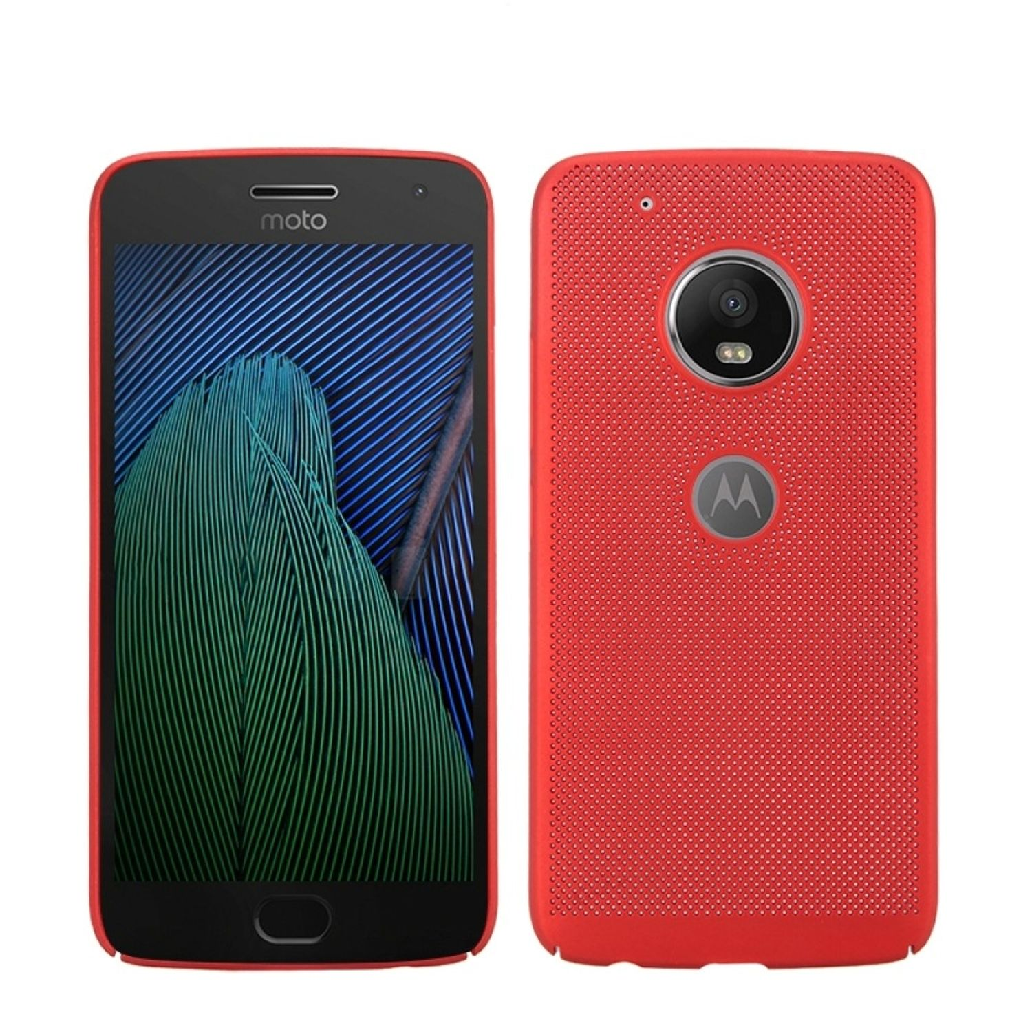 KÖNIG DESIGN Rot Moto Motorola, G4 Backcover, Play, Schutzhülle