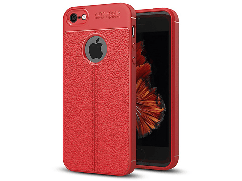 KÖNIG DESIGN Plus 6 IPhone Backcover, Schutzhülle, Rot 6s / Plus, Apple