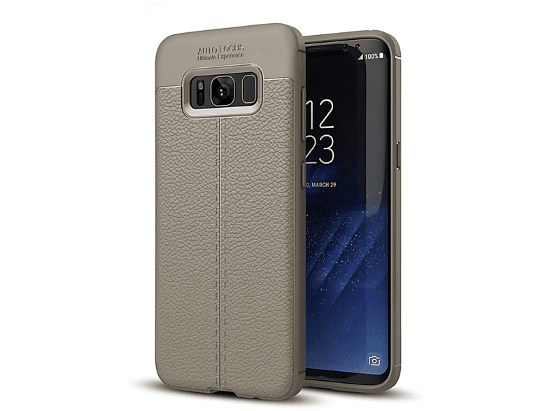 Samsung, DESIGN Grau S8 KÖNIG Plus, Backcover, Schutzhülle, Galaxy